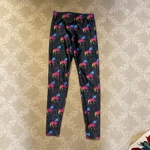 Terez unicorn rainbow leggings.
